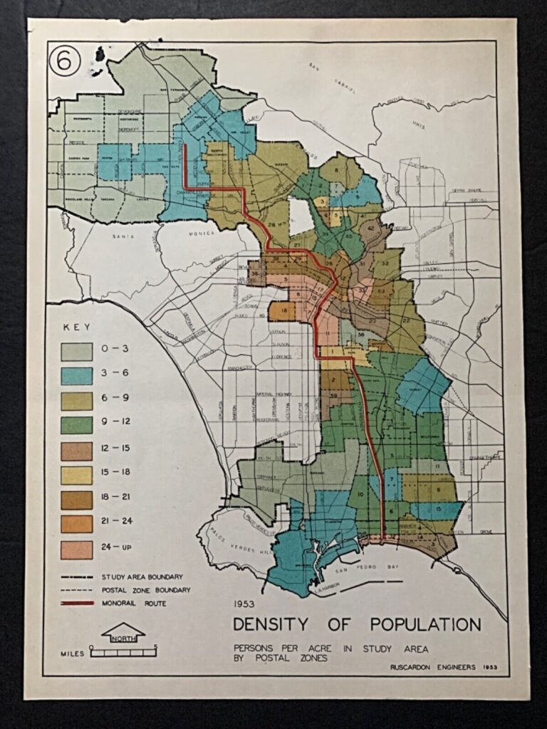 Los Angeles Population Density Map